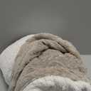 Bedsure Gentlesoft Sherpa King Size Blanket for Bed- Fleece Fluffy & Cozy Cable Jacquard Tufted for Women Gift, Thick and Warm Christmas Blanket for Winter, Beige, 108x90 Inches