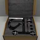 Wall Mount Faucet, Hurran Kitchen Faucet, 8 Inch Utility Sink Faucet with 2 Functions Sprayer, Commercial Kitchen Sink Faucet Dual Handles for Laundry Room Restaurant Compartment Sink (Chrome)