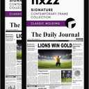 Americanflat 11x22 Newspaper Frame with Polished Plexiglass - Set of 2 - Display for Assorted Media Articles - Signature Collection - Modern Picture Frame for Wall Display - Black