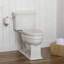 Mayfair Cameron Pink Toilet Seat, Non Slip Heavy Duty Wood, Easy Clean, Made in USA, Round