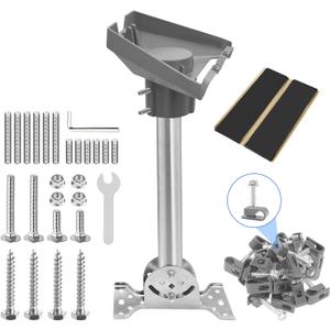 Stainless Steel Starlink Gen 3 Heavy Duty Pivot Roof Mount Kit Compatible with Gen3 / V3 Starlink Standard DishAdjustable 360 , with Die cast Integrated Aluminum Alloy Starlink Gen 3 Pipe Adapter