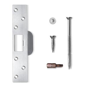 MOSECYOU Extra-Long Door Strike Plate 7", Extended Reinforced Striker Plate, Heavy Duty, Oversized to Repair Damaged Worn Frame/Slot/Jamb, Large Hole to Fix Latch Sticking (Satin Nickel)