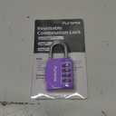 Puroma 1 Pack Combination Lock for Locker 4 Digit Outdoor Waterproof Padlock for School, Gym, Sports, Fence, Toolbox, Gate, Case, Outdoor, Hasp Storage (Purple)
