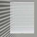 HIDODO Aluminum Mini Blinds for Windows Cordless Horizontal Window Blinds, Metal Blinds Waterproof Light Adjustment Room Darkening Mini Blinds, 25" W x 64" L, White
