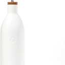 Fox Run White Ceramic Oil Bottle, 17 oz/500 ML Olive Oil Dispenser With Pouring Spout and Cap