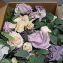 Ling's moment 2pcs Wedding Flowers Garland Artificial Floral Swag Arch Decorations Greenery Arrangements Lilac & Gold Ceremony Reception Garden Easel Wall Home Entryway Outdoor NOT Include Sign