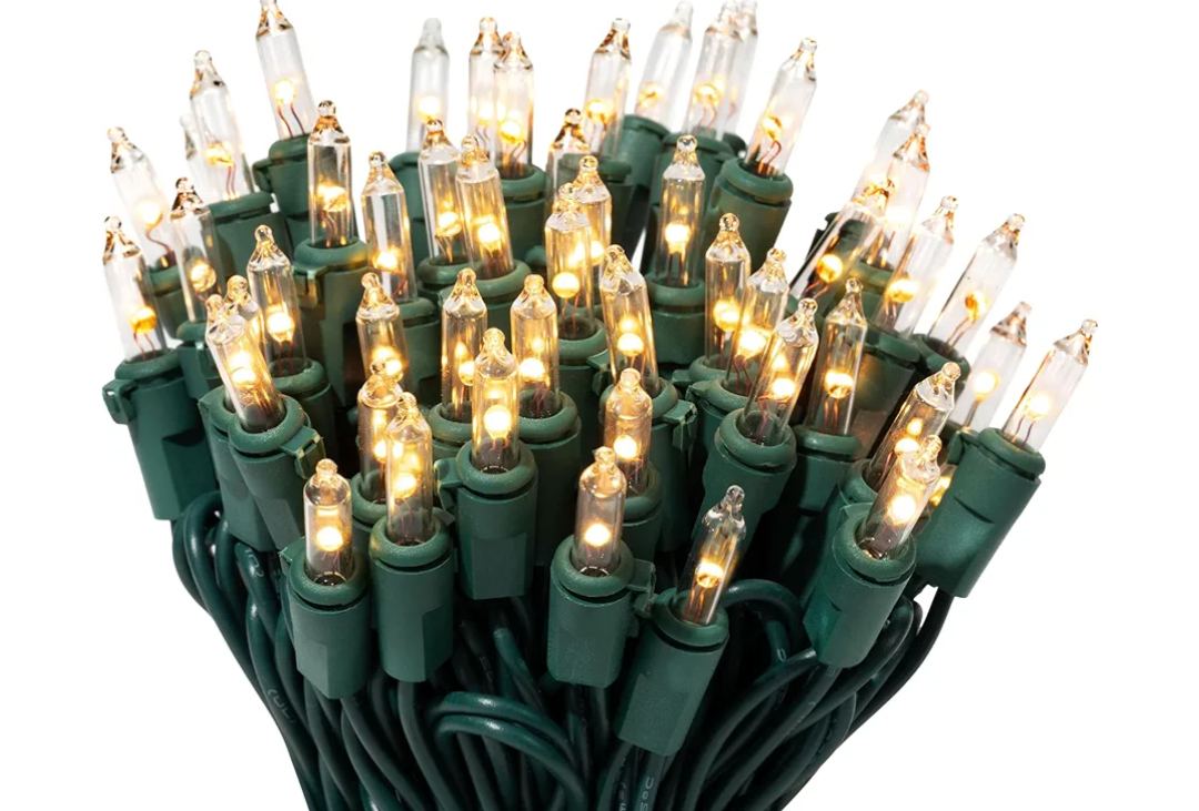 300 Counts 79.5Ft Christmas Lights, 3 Sets of 100 Mini Lights 26.5 Ft String Lights with Replace Fuse and Bulb, Waterproof Connectable, Indoor Outdoor Christmas Decoration, Warm White