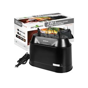 Reptizoo Double Dome Lamp Fixture 2-IN-1