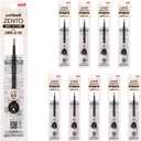 uniball ZENTO Water-Based Ink Refill UBR-Z-05, 0.5mm Fine Point, Black, Compatible with uniball ZENTO Pens, UBRZ05.24, Pack of 10