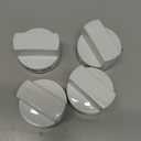 WPW10339443 Gas Range Stove Oven Knob White Replacement Part Cooktop Surface Burner Control Knobs Compatible with Whirlpool Replaces for W10339443 AP6019878 2311009 PS11753189 - Pack of 4