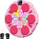 Oppvoci Upgraded Music Boxing Machine for Kids and Adults, Wall Punching Machine with Bluetooth, LED Music Punch Machine with Glove, Home Boxing Equipment for Girls Teenagers (Pink)