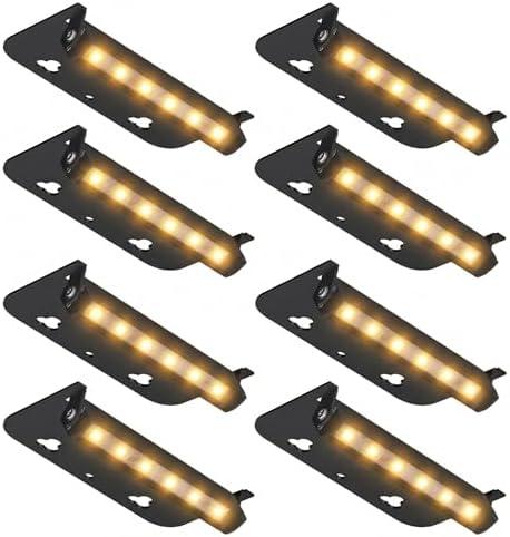 Lecotresy Modern 4inch 1.8W Hardscape Lighting,2700K Soft White Retaining Wall Lights,12V AC/DC Low Voltage Landscape Paver Lights,IP65 Waterproof Outdoor Step Light,50,000 Hours Lifespan,8 Packs