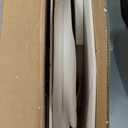 Coffee Table for Living Room, Modern Round Coffee Table with Cabinets & Sliding Doors, Home Small Space, 29.9" Fluted Center Table, Natual (Oak_lsj031-n)