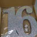 16th Birthday Decorations 30cm Silver Glitter Number 16 Sign Decorations,16th Centerpieces for Table,Number 16 Table Topper Decor