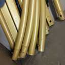 Fomcet 6FTx2.6FT Metal Gold Wedding Arch Backdrop Stand Balloon Arched Frame for Ceremony Birthday Party Graduation Bridal Baby Shower Anniversary Background Decoration