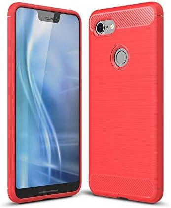 CruzerLite Case for Google Pixel 3 XL - Carbon Fiber Shock Absorption Slim Case (Red)