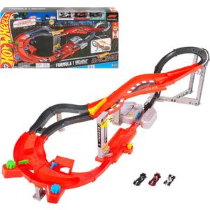 Hot Wheels Racing Formula 1 Downhill Circuit Race Track Set, Large