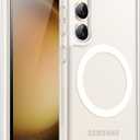 JETech Magnetic Case for Samsung Galaxy S23 5G 6.1-Inch, Compatible with MagSafe, Translucent Matte Back Shockproof Phone Cover (Frosted Clear)