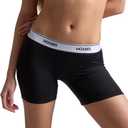 Woxer Boxer Shorts for Women - 5" Baller Boy Shorts Underwear, Soft Modal, Chafe Free - Breathable & Moisture-Wicking (Black)