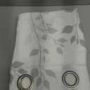 Beauoop Floral Linen Semi Sheer Curtains 84 Inches Long 2 Panels for Living Room Bedroom Grey Farmhouse Flower Patterned Light Filtering Textured Grommet Top Window Treatments Drapes, 50x84 2 Set