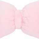 Bow Shaped Throw Pillow for Couch  Perfect for Home Dcor,16x11 (Pink)