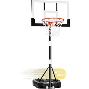 WIN.MAX Kids Basketball Hoop 29 in Backboard, 3.2 to 7.2FT Adjustable Height, Swimming Pool Basketball Hoop Outdoor for Kids/Adults Indoor Outdoor