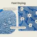 Blue Floral Bath Mats for Bathroom Blue and White Flower Daisy Vintage Rug for Room Decor (Blue, 31" x 20")