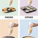 Pancake Batter Dispenser & Mixer/Shaker Bottles, 2-Pack (1000mL Each)  Whisk Ball, No-Drip Silicone Tip, Leakproof, Dishwasher-Safe, BPA-Free  For Pancakes, Waffles, Crepes, Muffins