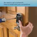 Yale Satin Nickel Assure Lock Entry Door Handle with Wi-Fi Connected Keypad, Smart Door Lock with Handle and Back-Up Key for Single Hole Entry Door, YRL216-WF1-619