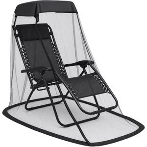 Large Mosquito Net Cover for Lounge Chair, Canopy Mosquito Netting, Waterproof Mesh Bug Cover with Zipper Opening for Outdoor Hunting Fishing Camping, Excluding Chair