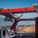 Savadicar 2 Pack Roll Bar Grab Handles for 2018-2024 Jeep Wrangler JL JLU 4XE & Gladiator JT, Roof Top Paracord Handle for Secure Grip, Essential Interior Accessories, Red