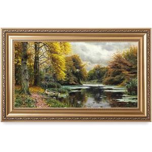 DECORARTS Peder Mork Monsted River Landscape Wall Art, Gold Frame,36x22
Monsted River Landscape 1903 Framed Wall Art,Forest Nature Decor for Living Room Bedroom, Giclee Print, Ready to Hang