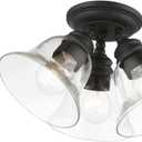 Livex Lighting, 46489-04, Moreland, Large Semi-Flush, Black