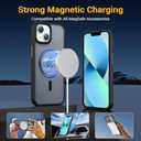 Temdan for iPhone 13 Case [Compatible with MagSafe] [Military-Grade Drop Protection] [Anti-Fingerprint] [Anti-Scratch] Slim Silky-Soft Touch Translucent Matte Case 6.1 inch, Black