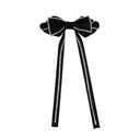3 x Elegant Rhinestones Hair Clip Big Bow Hairpins For Girls, Ribbon Long Tassel Rhinestone Headband Hair Clips Accessories French Design Barrettes Fashion Hair Styling Accessories (Black)