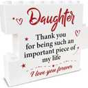 SOFEGY Daughter Gifts from Mom Dad To My Daughter Unique Gifts for Adult Daughter Birthday Gifts Decorative Signs