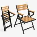 Folding Shower Chair, Shower Seat with Arms and Back, Quick-Assembly