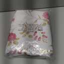 misaya Round Waterproof Vinyl Table Cloth, Plastic Tablecloth with Flannel Backing, Wipeable Table Cover for Dinner, Picnic, Indoor and Outdoor (Pink Flowers, 60")