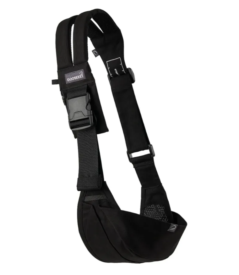GOOSEKET 365 Toddler Carrier, 100% Cotton, Lightweight, Easy-to-USE, Portable, Suitable from 6-48 Months, Supports UP to 44LBS (Black