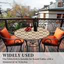 Round Tablecloth with Elastic Edge, 36-60Inch Waterproof Table Cloth for Dinner, Outdoor, Picnic, 52inch, Coffee