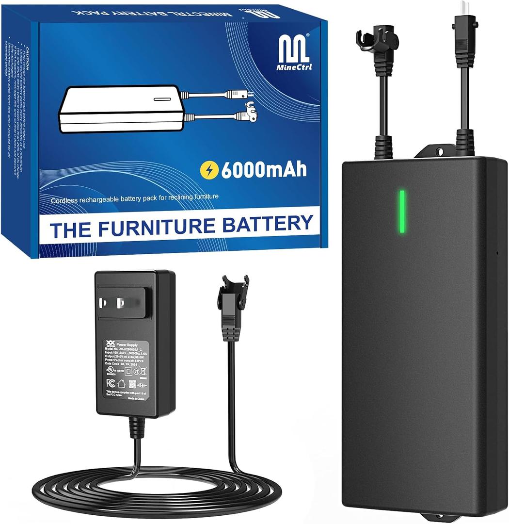 Universal Battery Pack for Reclining Furniture, ZBPOWER 6000mAh Wireless Couch Battery Pack Rechargeable for Power Recliner, Power Sofa, Sectional, and Lift Chair Universal Battery Pack for Reclining Furniture, ZBPOWER 6000mAh Wireless Couch Battery Pack Rechargeable for Power Recliner, Power Sofa, Sectional, and Lift Chair