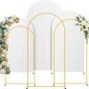 3 Pack Arch Backdrop Stand and Cover Set (7.2/6.6/6FT) Balloon Arch Stand | Wedding Back Drop Arch Stand,Arch for Balloons,Metal Arch Frame for Baby Shower Birthday Party Decoration Garland Decor
