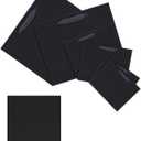 qiqee 10PCS Black Gift Bags with Ribbon Handles Mulit Assorted Sizes Gift Wide Bags (2pcs Large 13", 4pcs Medium 9.6", 4pcs Small 6.3",Tissue Paper)