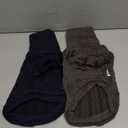 XPUDAC 2 Pack Dog Sweater Knitted Dog Sweatshirt Turtleneck Warm Pet Cold Weather Clothes for Small Medium Dogs-Medium, M