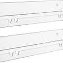 AMT 2 Pack Acrylic Floating Shelves, 15"L x 4.8"W, Clear Bathroom Wall Shelves, Bookshelves, Invisible Shelf For Office, Bedroom, Kitchen, Design with Hanging Slots for Sponge, Free Screws & Drill Bit