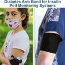 4 Pcs Diabetes Arm Band Diabetes Sensor Cover Washable Reusable Diabetic Sensor Armband Sleeve for Diabetic Supplies Sports (Small/Medium)