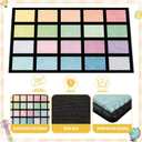 5x7.6 ft Pastel Color Squares Classroom Rug Colorful Educational Area Mat Happy Squares Rainbow Color Themed Play Carpet Back to School Learning Mat for Preschool Nursery Kindergarten(Pastel)