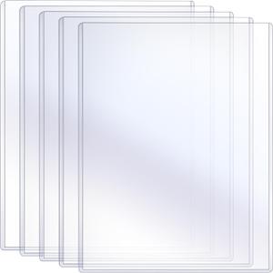 Sherr 5 Pcs Rigid Print Protectors Fit 24 x 36 Inch Poster Paper, Top Loading Page Protectors Plastic Poster Sleeves PVC Clear Sheet Holder to Display Photo Document Magazine Certificate