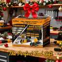 HORUSDY 140-Piece Magnetic Screwdriver Set with Plastic Racking, Includes SAE & Metric Hex Keys, Precision Screwdriver and Magnetizer Demagnetizer DIY Tools for Men Tools Gift