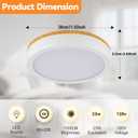 11" Flush Mount Ceiling Light, Minimalist Modern Wood Paint LED Ceiling Light with 5CCT 2700K-5000K, Dimmable LED Light Fixtures Ceiling Mount for Kitchen Bathroom Bedroom Hallway